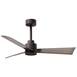 42&quot; Matthews Alessandra Wet Rated Bronze Ash Ceiling Fan with Remote