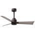 42" Matthews Alessandra Wet Rated Bronze Ash Ceiling Fan with Remote