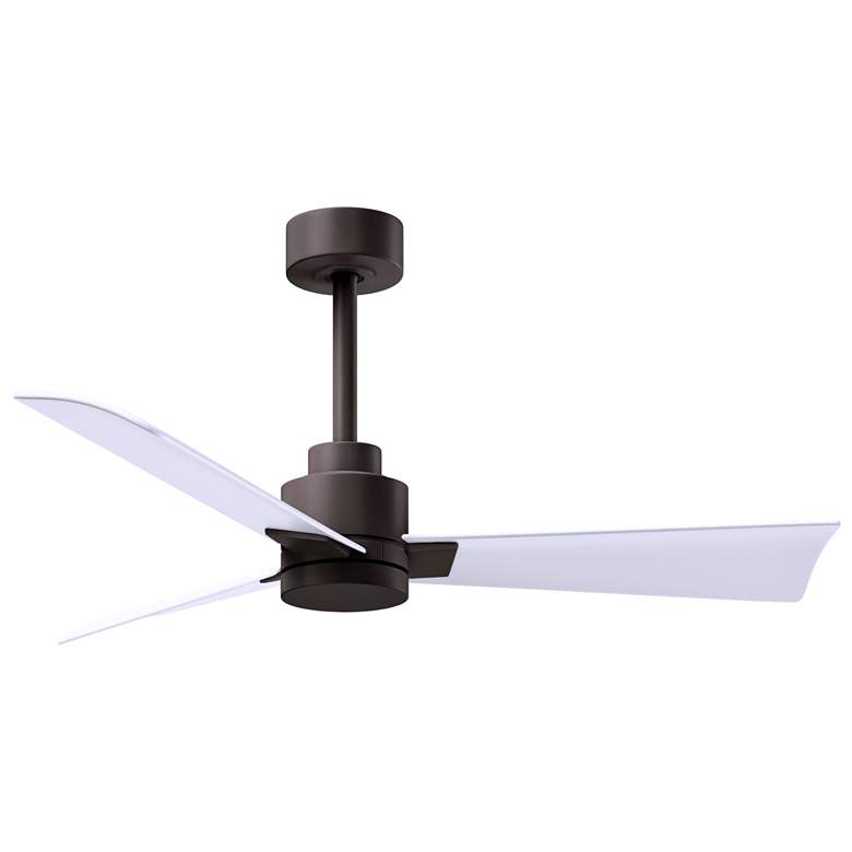 Image 1 42 inch Matthews Alessandra Wet Rated Bronze White Ceiling Fan with Remote