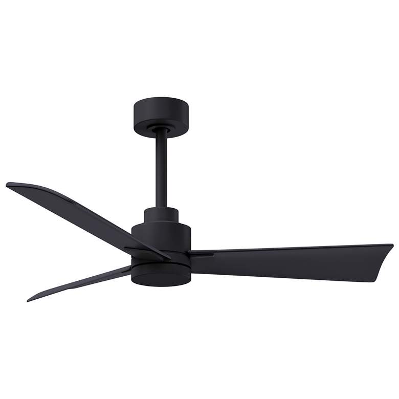 Image 1 42" Matthews Alessandra Wet Rated Matte Black Ceiling Fan with Remote