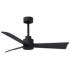 42" Matthews Alessandra Wet Rated Matte Black Ceiling Fan with Remote