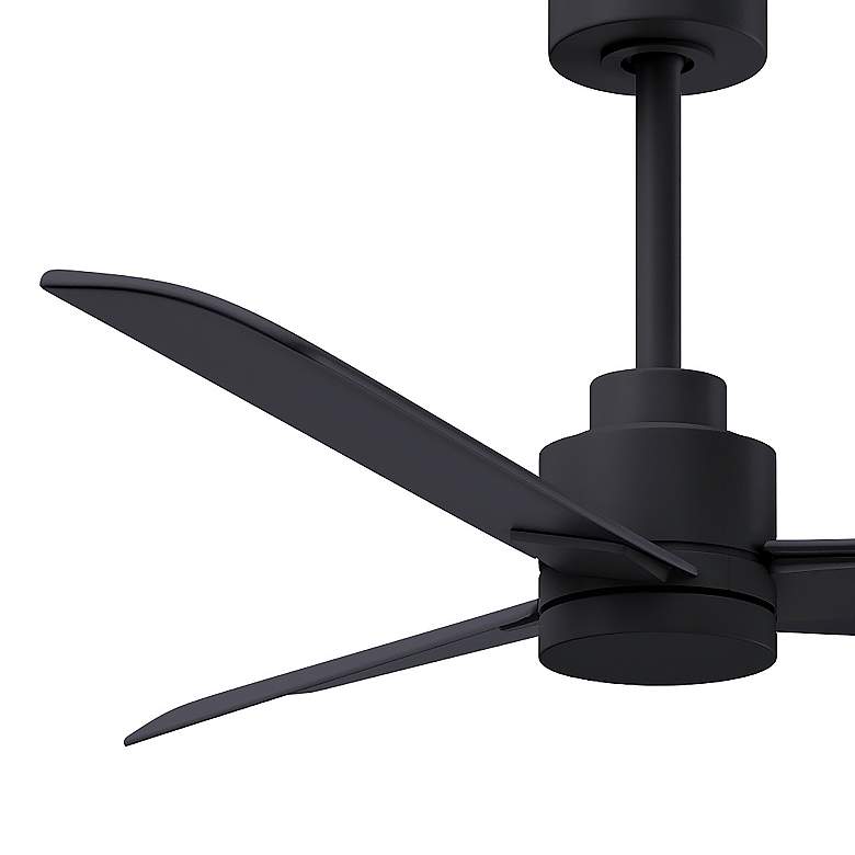 Image 4 42" Matthews Alessandra Wet Rated Matte Black Ceiling Fan with Remote more views