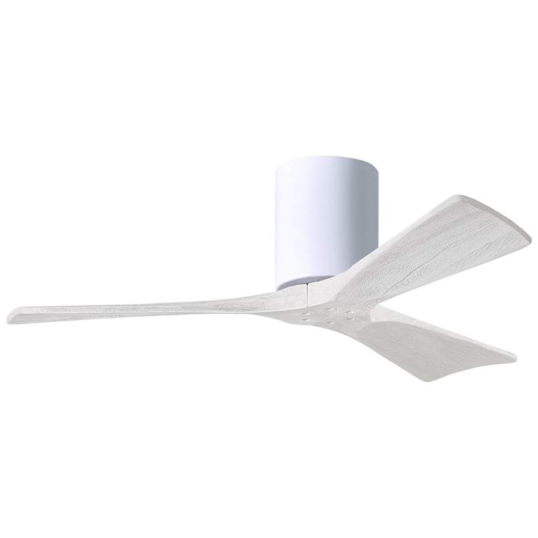 Image 1 42 inch Matthews Fan Irene-3H Gloss White Hugger Ceiling Fan with Remote