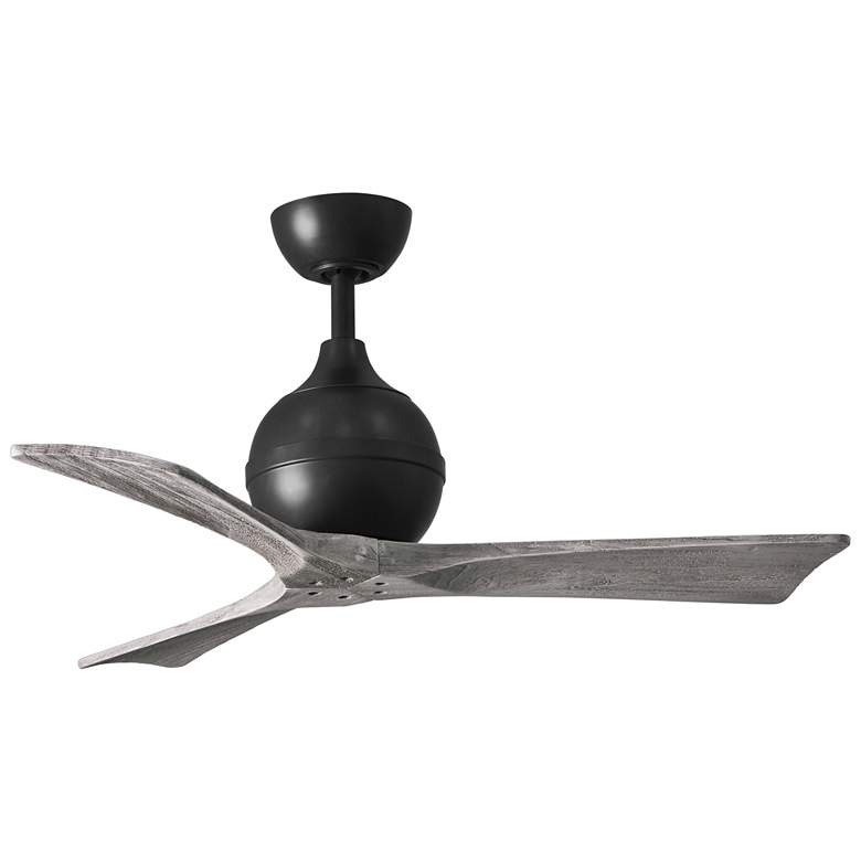 Image 1 42" Matthews Irene 3 Matte Black and Barnwood Remote Ceiling Fan