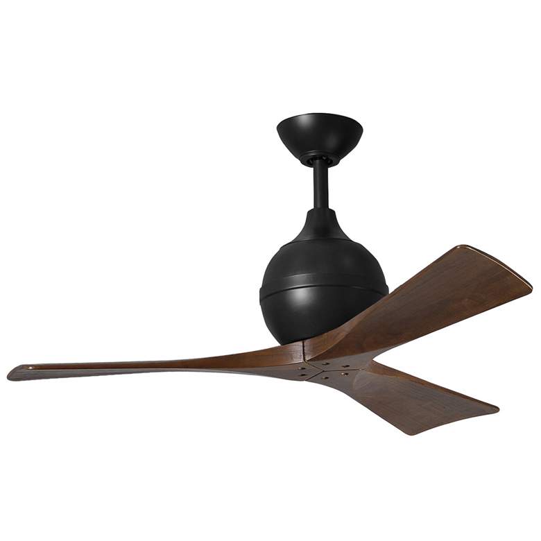 Image 1 42" Matthews Irene 3 Matte Black and Walnut Remote Ceiling Fan