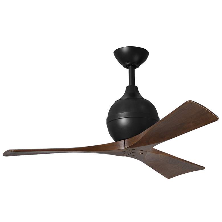 Image 1 42 inch Matthews Irene 3 Matte Black and Walnut Remote Ceiling Fan