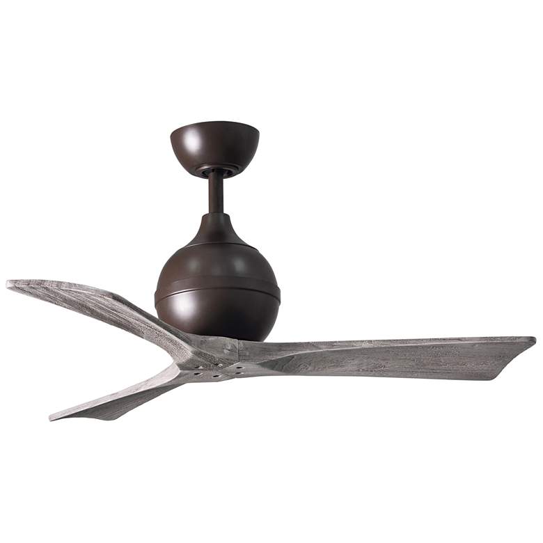 Image 1 42" Matthews Irene 3 Textured Bronze and Barnwood Remote Ceiling Fan