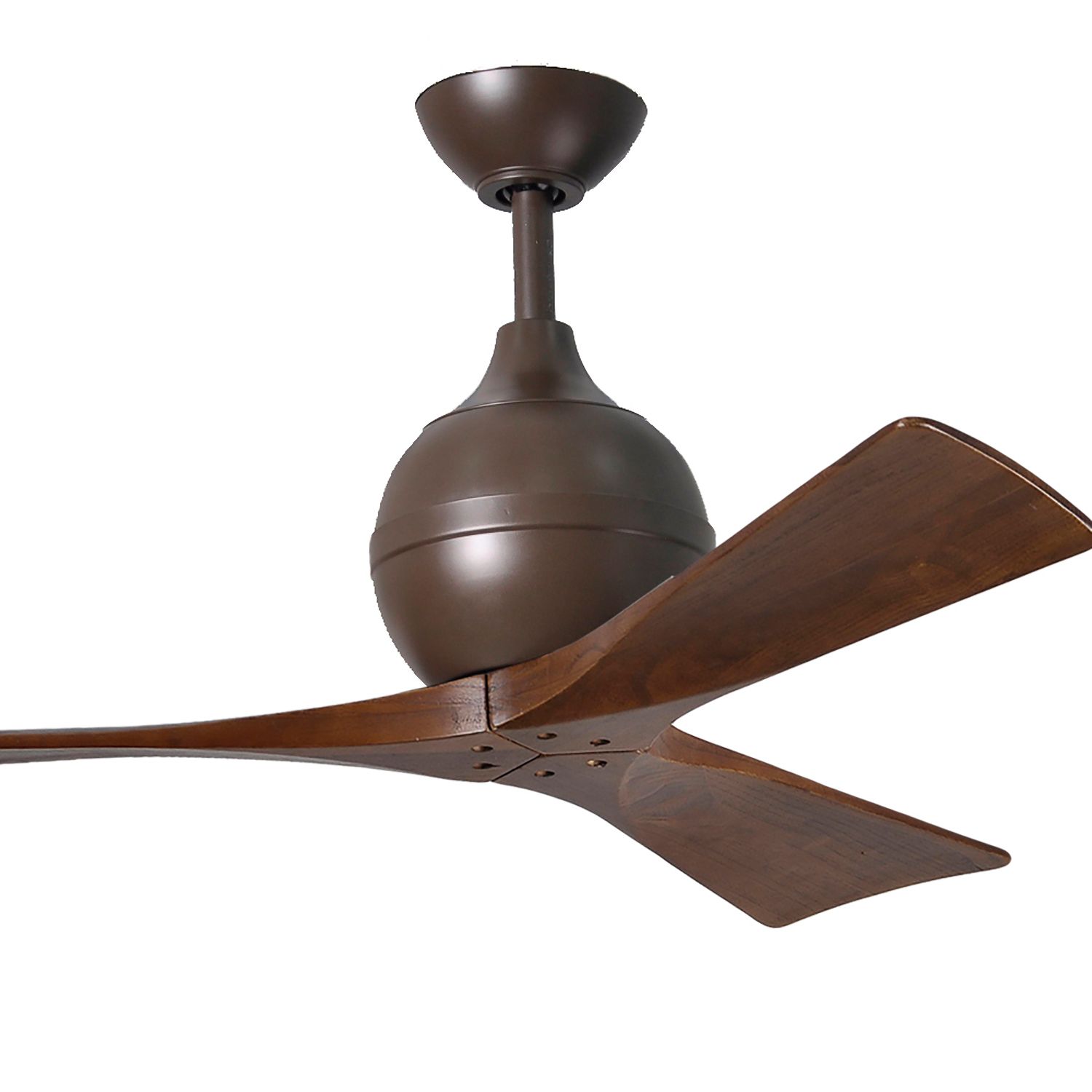 Image 2 42" Matthews Irene 3 Textured Bronze and Walnut Remote Ceiling Fan more views