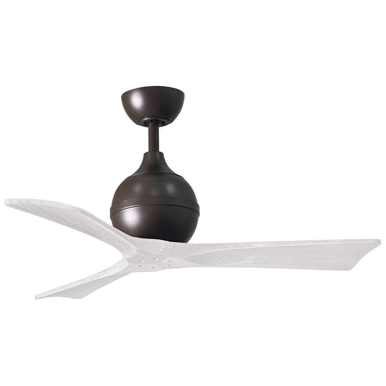 Image 1 42 inch Matthews Irene 3 Textured Bronze and White Remote Ceiling Fan