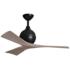 42" Matthews Irene-3 Wet Rated Black and Gray Ceiling Fan with Remote