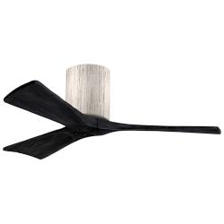 42" Matthews Irene 3H Barnwood and Black Remote Hugger Ceiling Fan