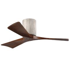 42" Matthews Irene 3H Barnwood and Walnut Remote Hugger Ceiling Fan