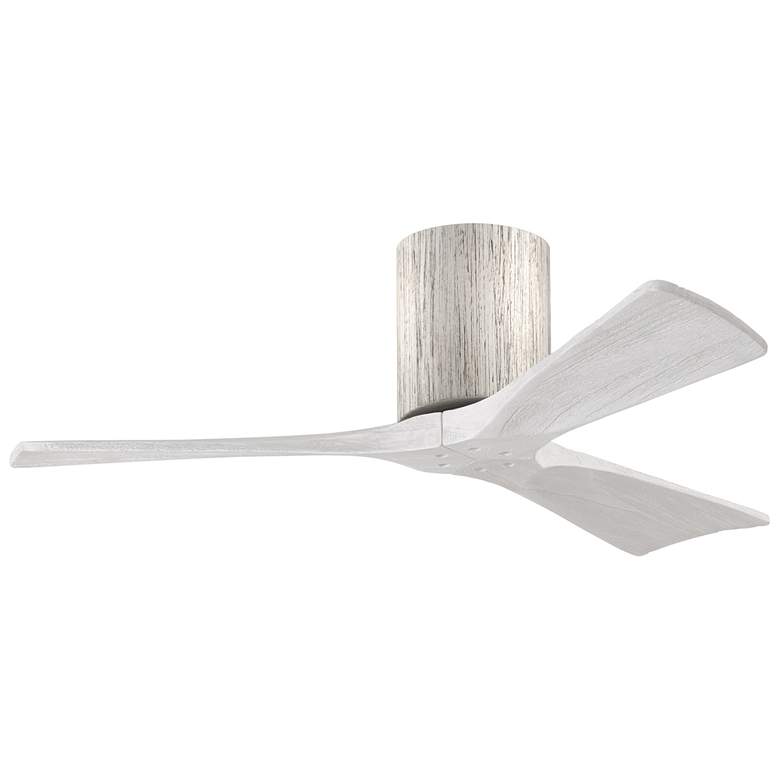 Image 1 42 inch Matthews Irene 3H Barnwood and White Remote Hugger Ceiling Fan