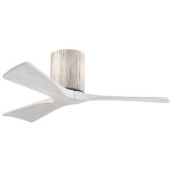 42" Matthews Irene 3H Barnwood and White Remote Hugger Ceiling Fan