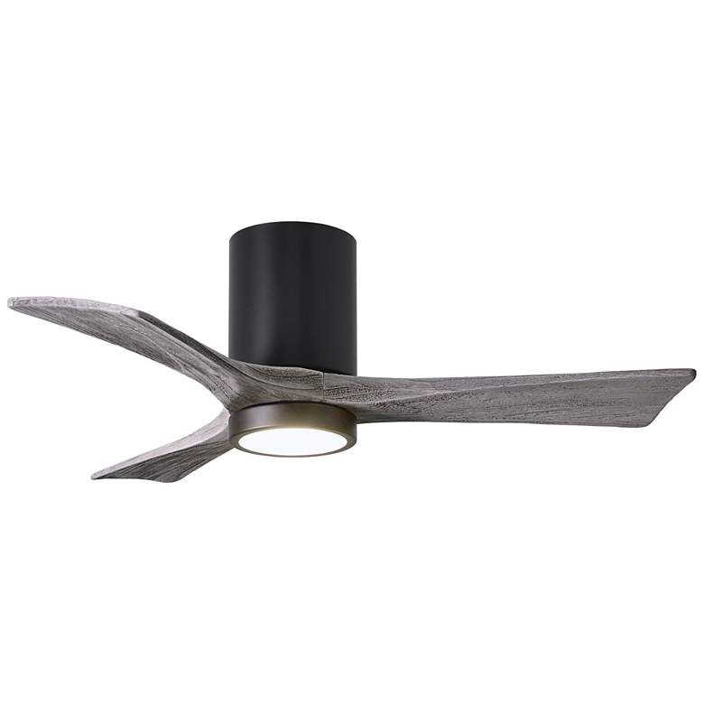 Image 1 42" Matthews Irene 3H Black and Barnwood Remote Hugger LED Ceiling Fan