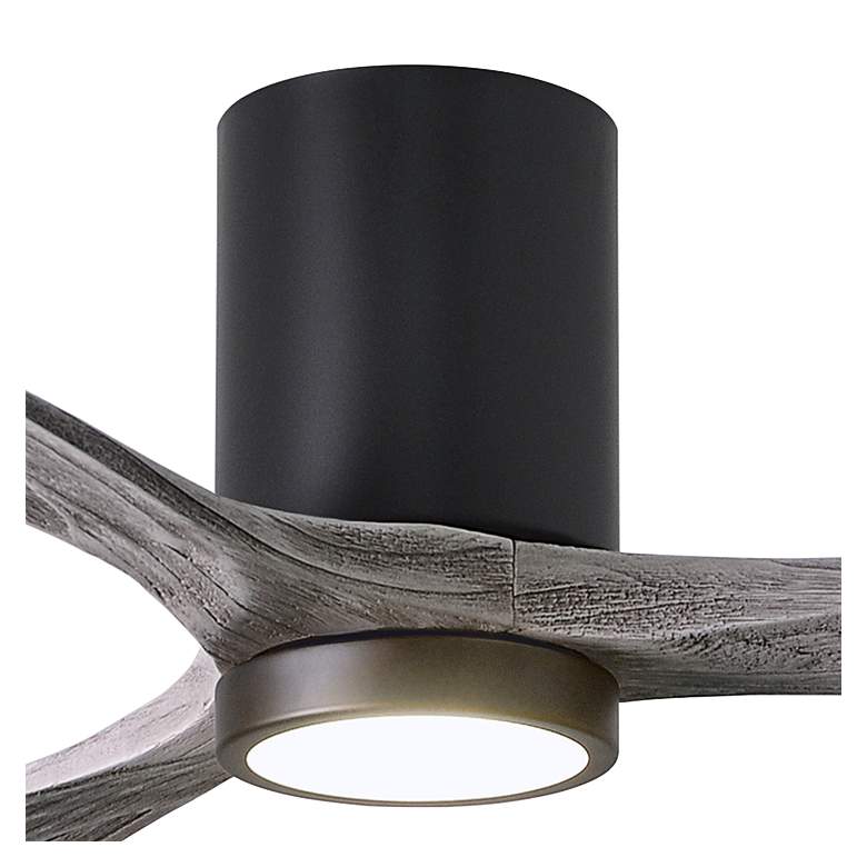 Image 2 42" Matthews Irene 3H Black and Barnwood Remote Hugger LED Ceiling Fan more views