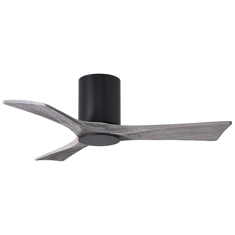 Image 4 42" Matthews Irene 3H Black and Barnwood Remote Hugger LED Ceiling Fan more views