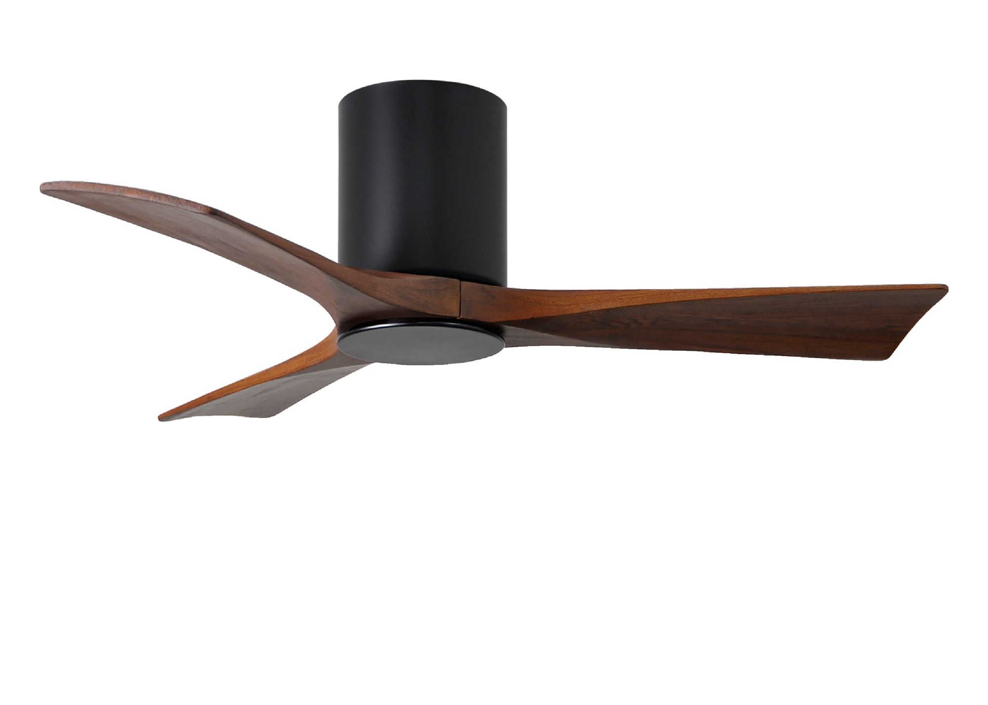 Image 2 42" Matthews Irene 3H Black and Walnut Remote Hugger LED Ceiling Fan more views