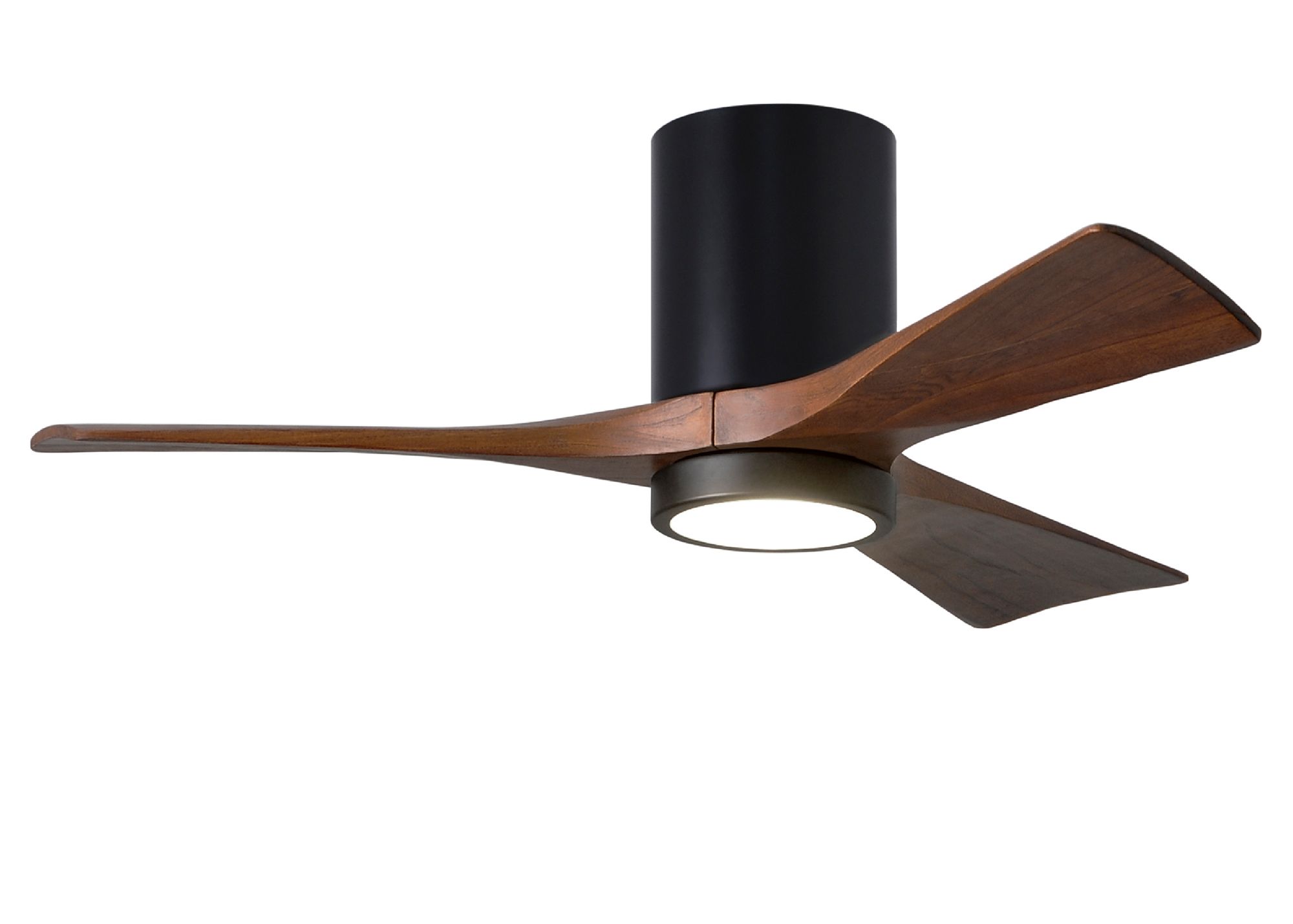 Image 3 42" Matthews Irene 3H Black and Walnut Remote Hugger LED Ceiling Fan more views