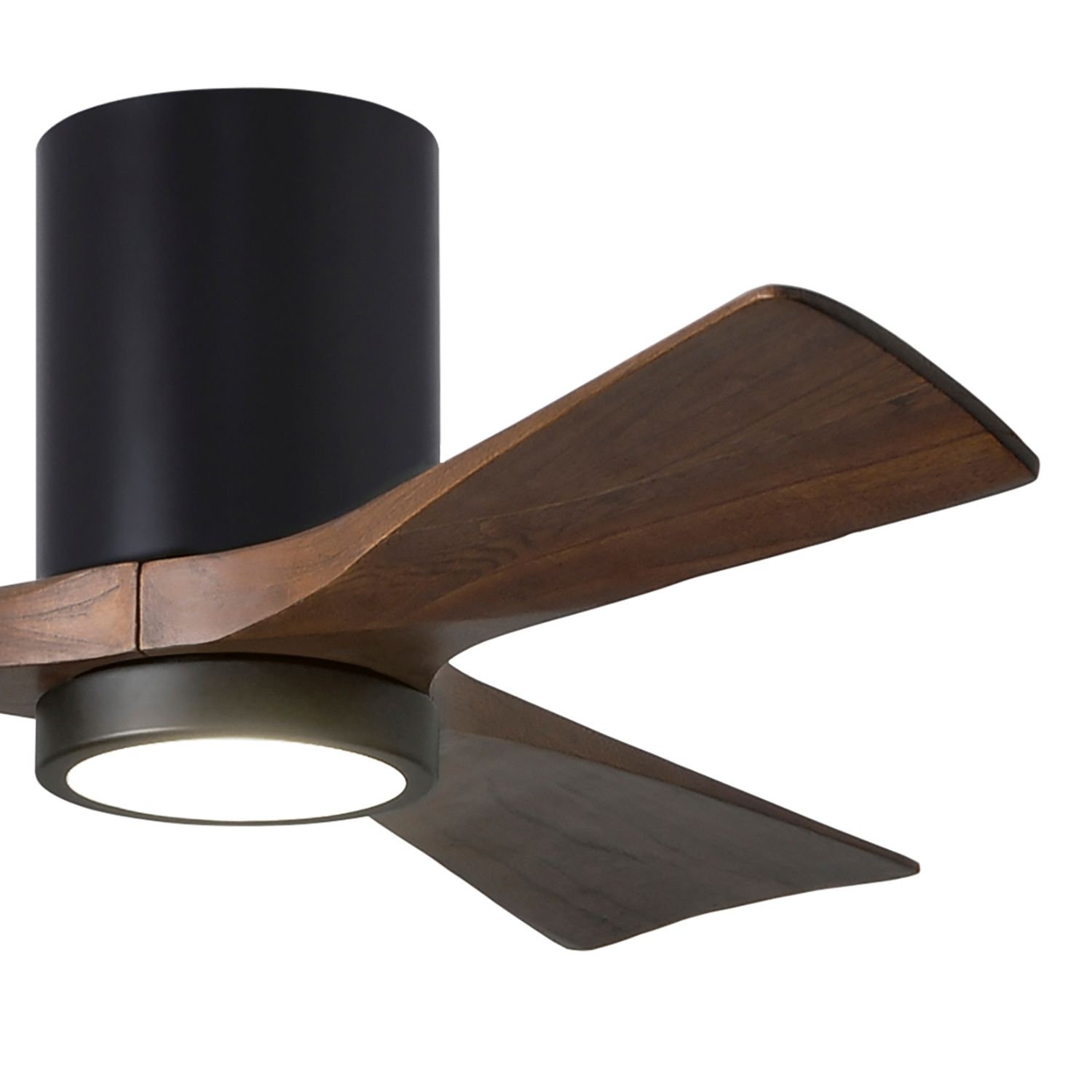 Image 7 42" Matthews Irene 3H Black and Walnut Remote Hugger LED Ceiling Fan more views