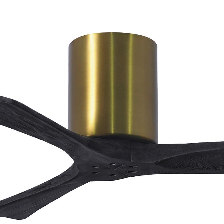 Image 2 42" Matthews Irene 3H Brass and Matte Black Remote Hugger Ceiling Fan more views
