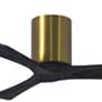 2_42" Matthews Irene 3H Brass and Matte Black Remote Hugger Ceiling Fan more views
