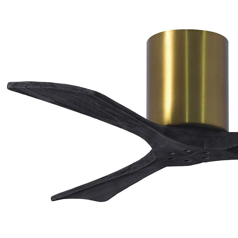 Image 3 42" Matthews Irene 3H Brass and Matte Black Remote Hugger Ceiling Fan more views