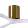 2_42" Matthews Irene 3H Brass and Matte White Remote Hugger Ceiling Fan more views