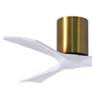 3_42" Matthews Irene 3H Brass and Matte White Remote Hugger Ceiling Fan more views