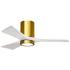 42" Matthews Irene 3H Brass and White Remote Hugger LED Ceiling Fan