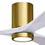 2_42" Matthews Irene 3H Brass and White Remote Hugger LED Ceiling Fan more views