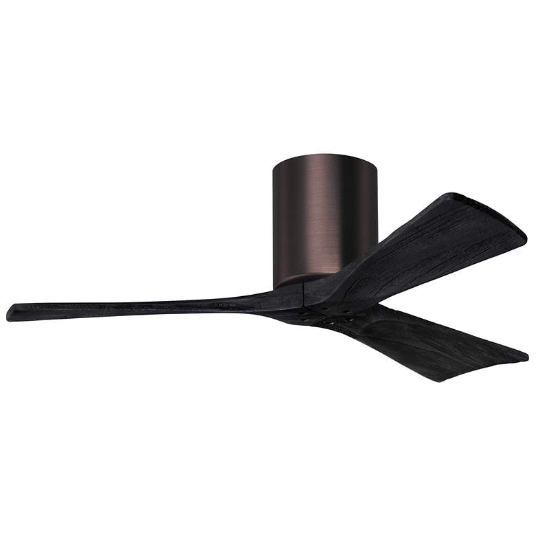 Image 1 42" Matthews Irene 3H Bronze and Black Remote Hugger Ceiling Fan
