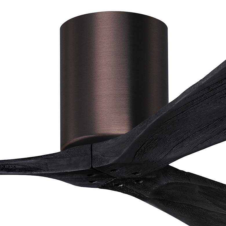 Image 2 42" Matthews Irene 3H Bronze and Black Remote Hugger Ceiling Fan more views