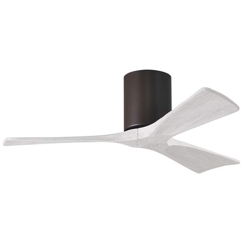 Image 1 42" Matthews Irene 3H Bronze and Matte White Remote Hugger Ceiling Fan