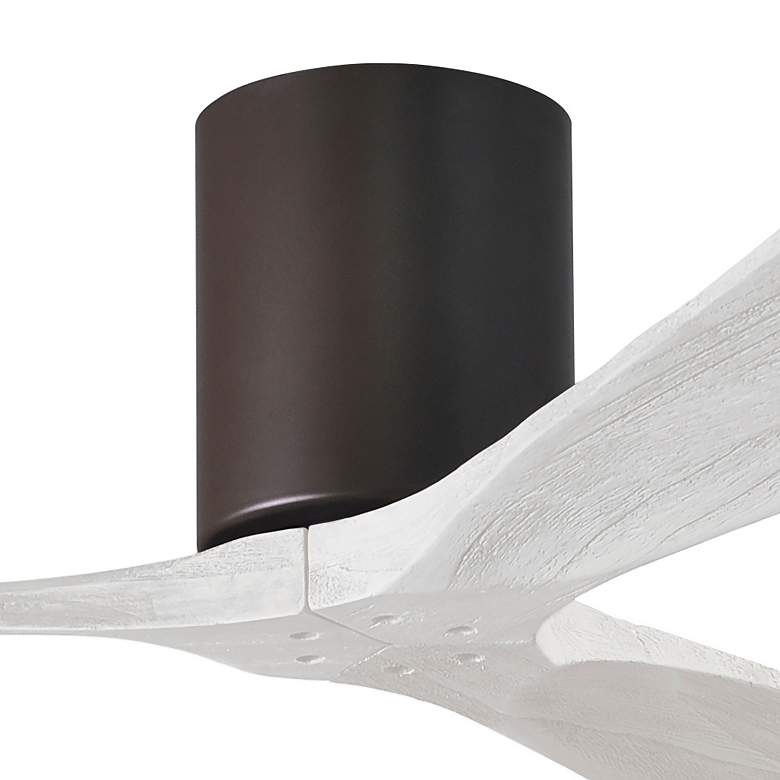 Image 2 42" Matthews Irene 3H Bronze and Matte White Remote Hugger Ceiling Fan more views