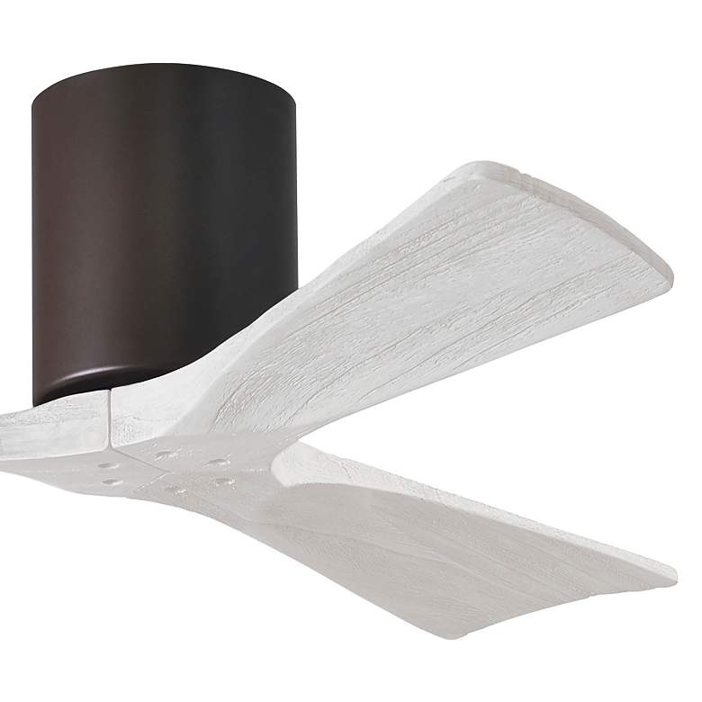 Image 3 42" Matthews Irene 3H Bronze and Matte White Remote Hugger Ceiling Fan more views