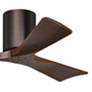 3_42" Matthews Irene 3H Bronze and Walnut Remote Hugger Ceiling Fan more views
