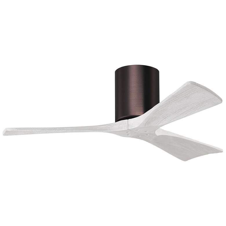 Image 1 42" Matthews Irene 3H Bronze and White Remote Hugger Ceiling Fan