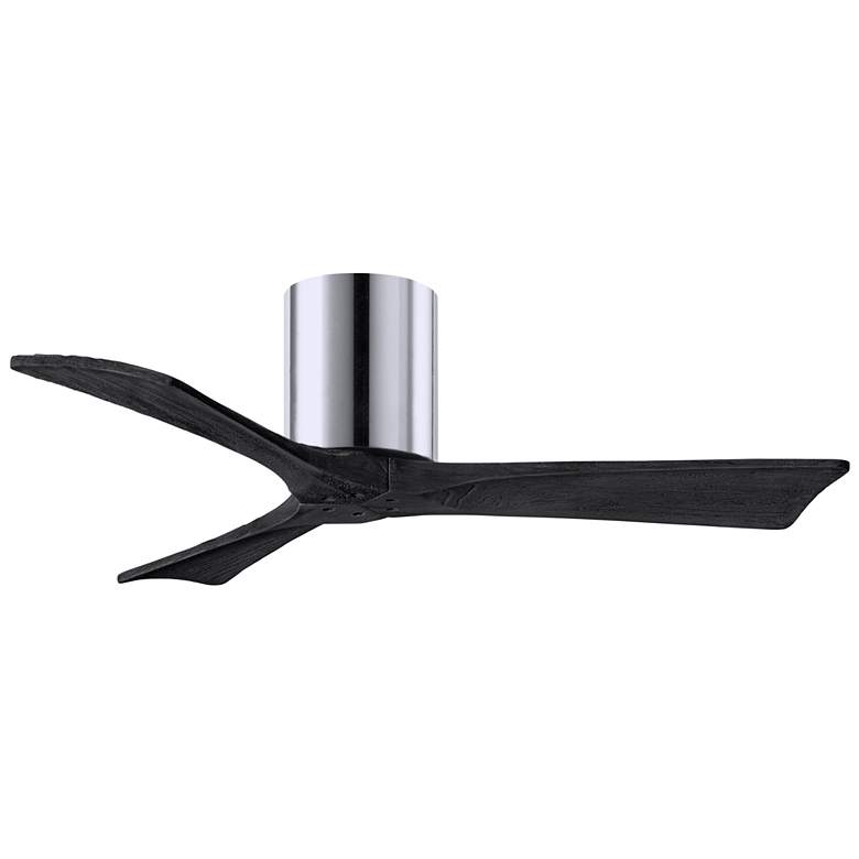 Image 1 42" Matthews Irene 3H Chrome and Matte Black Remote Hugger Ceiling Fan