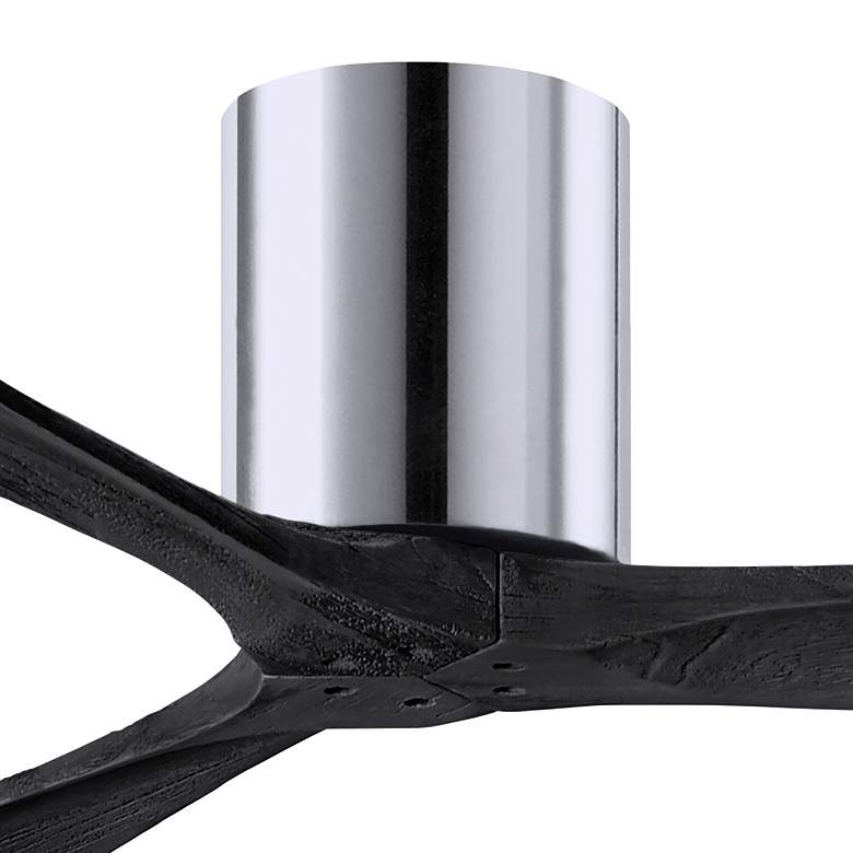Image 2 42" Matthews Irene 3H Chrome and Matte Black Remote Hugger Ceiling Fan more views
