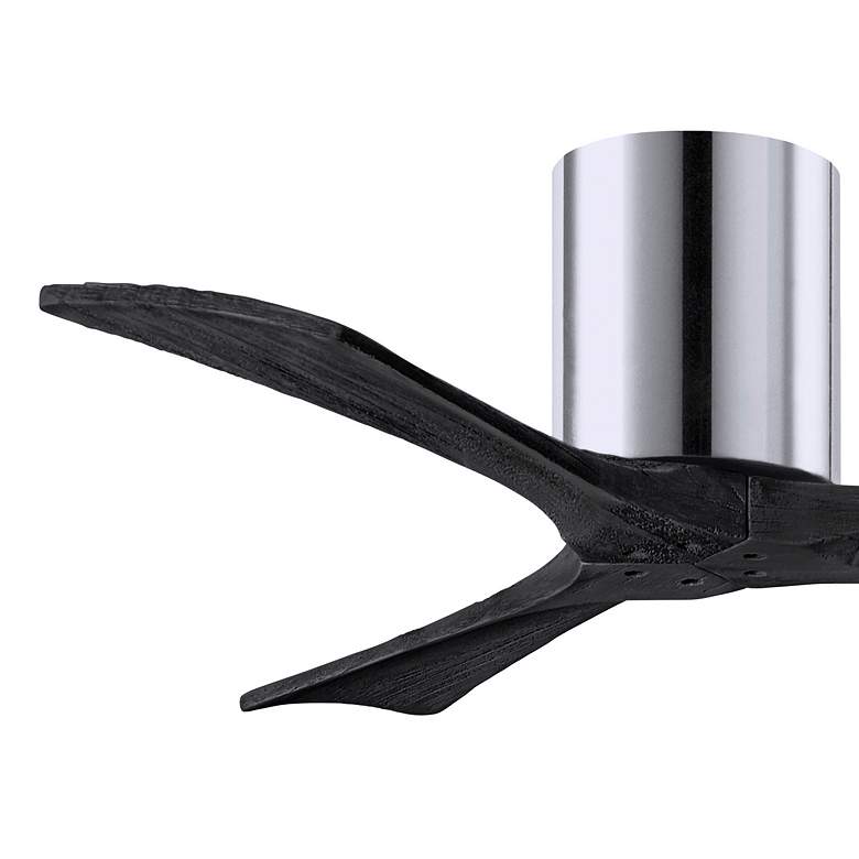 Image 3 42" Matthews Irene 3H Chrome and Matte Black Remote Hugger Ceiling Fan more views