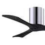 3_42" Matthews Irene 3H Chrome and Matte Black Remote Hugger Ceiling Fan more views