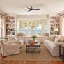 6_42" Matthews Irene 3H Chrome and Matte Black Remote Hugger Ceiling Fan more views