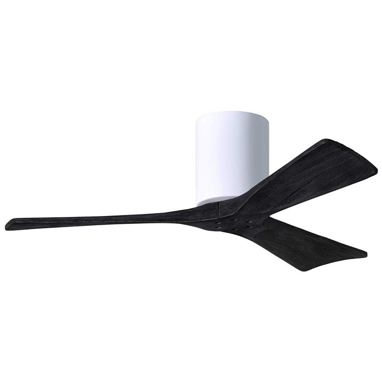 Image 1 42 inch Matthews Irene 3H Gloss White and Black Remote Hugger Ceiling Fan