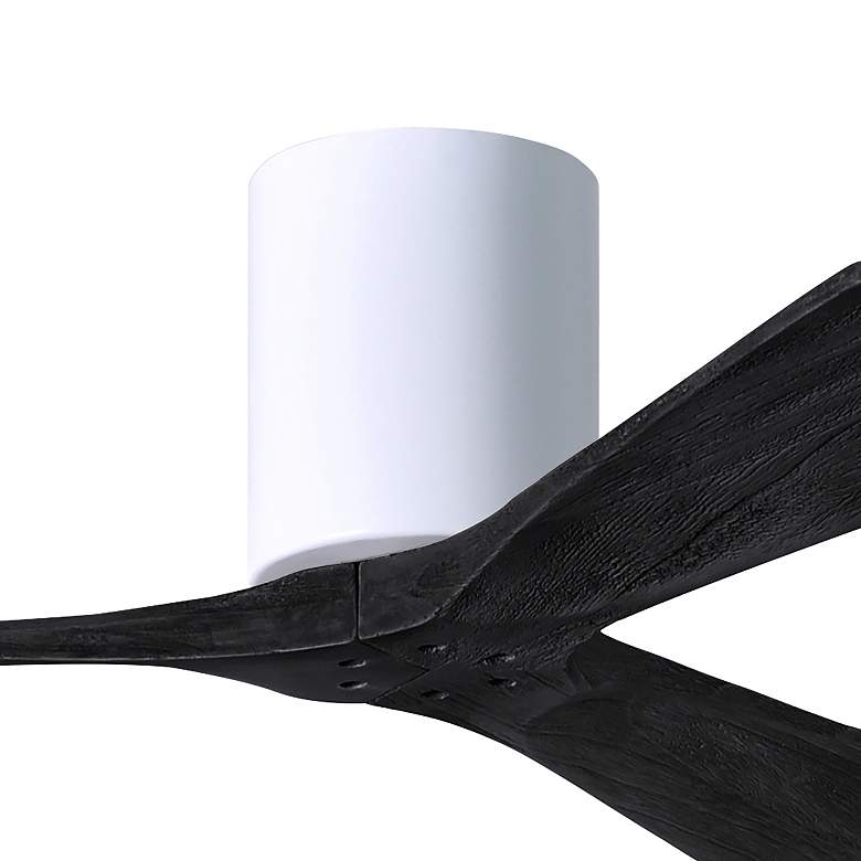 Image 2 42" Matthews Irene 3H Gloss White and Black Remote Hugger Ceiling Fan more views