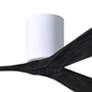 2_42" Matthews Irene 3H Gloss White and Black Remote Hugger Ceiling Fan more views