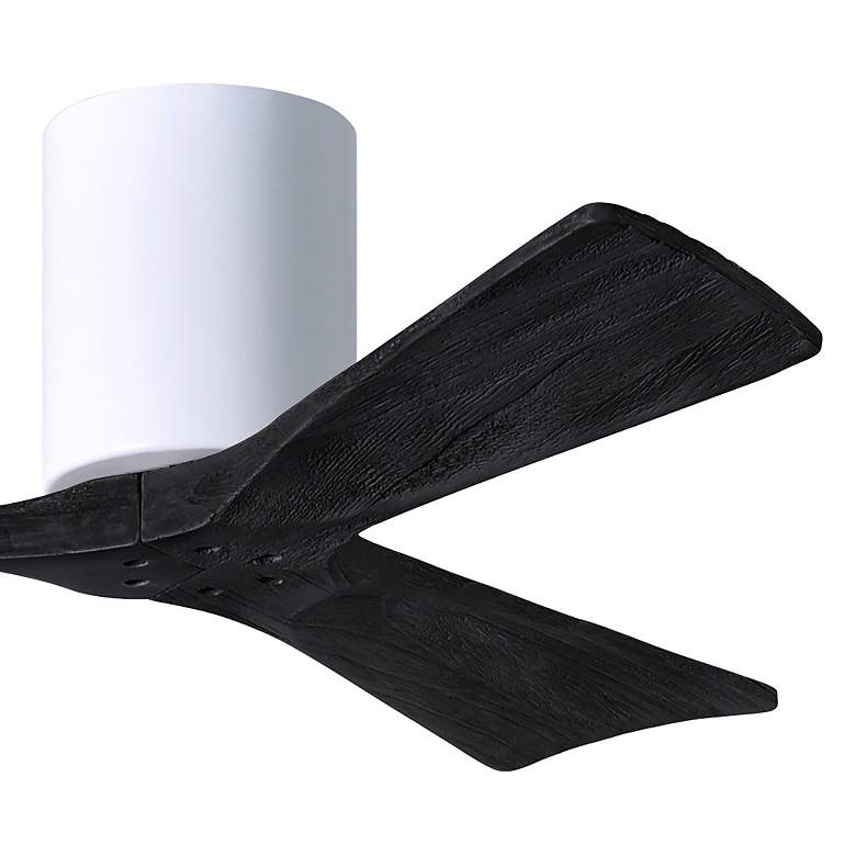 Image 3 42" Matthews Irene 3H Gloss White and Black Remote Hugger Ceiling Fan more views