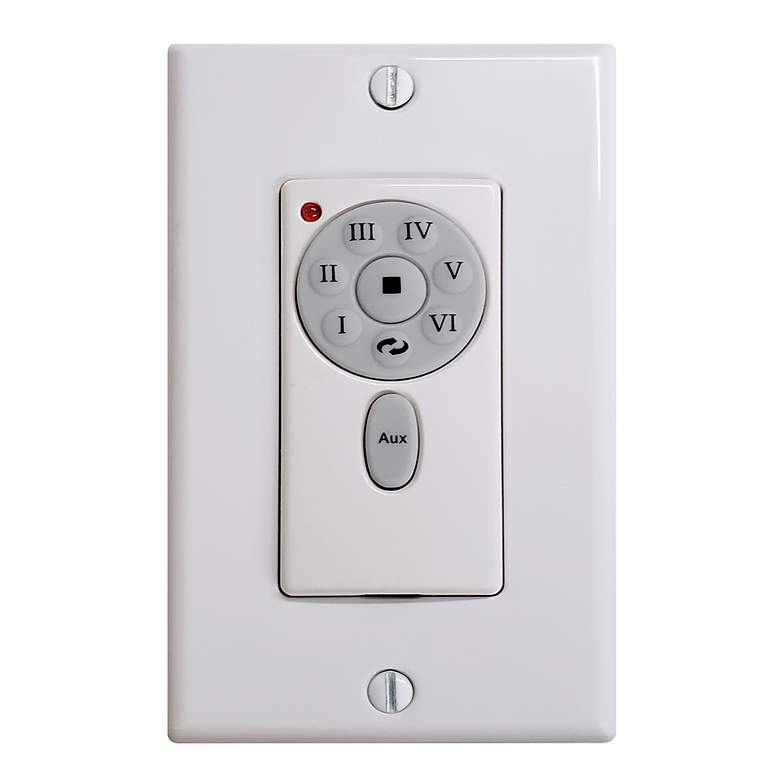 Image 5 42" Matthews Irene 3H Gloss White and Walnut Remote Hugger Ceiling Fan more views