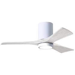 42&quot; Matthews Irene 3H Gloss White Remote Hugger LED Ceiling Fan