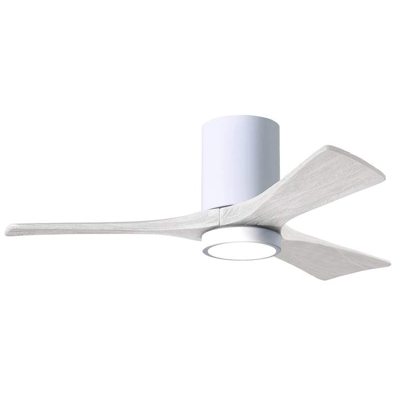 Image 1 42" Matthews Irene 3H Gloss White Remote Hugger LED Ceiling Fan